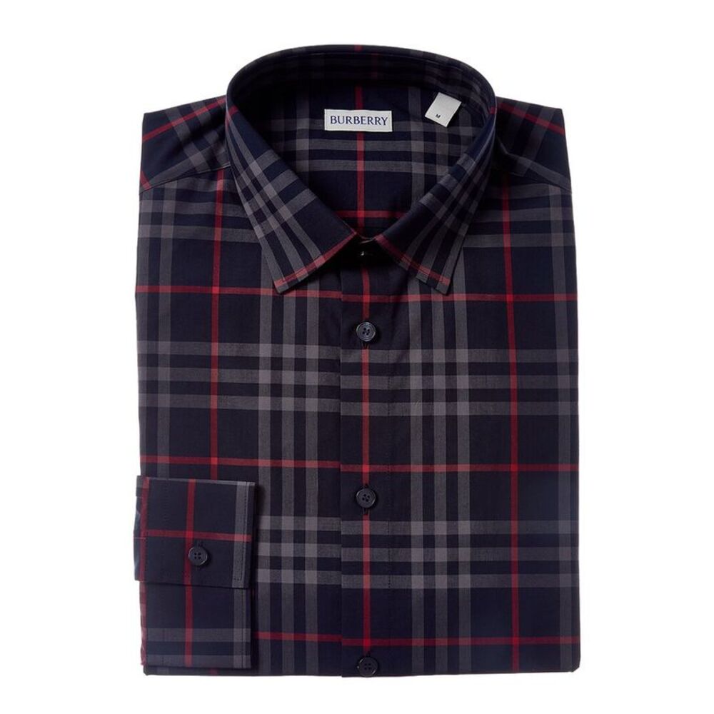 Burberry Mens Dress Shirt, Blue